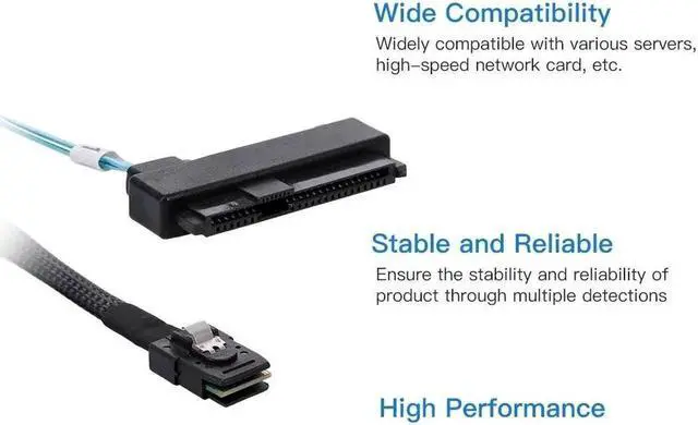Alt view image 5 of 7 - Shenzhong LSI / 3Ware Molex mini SAS SFF-8087 to SFF-8482 and power x4 SAS cable