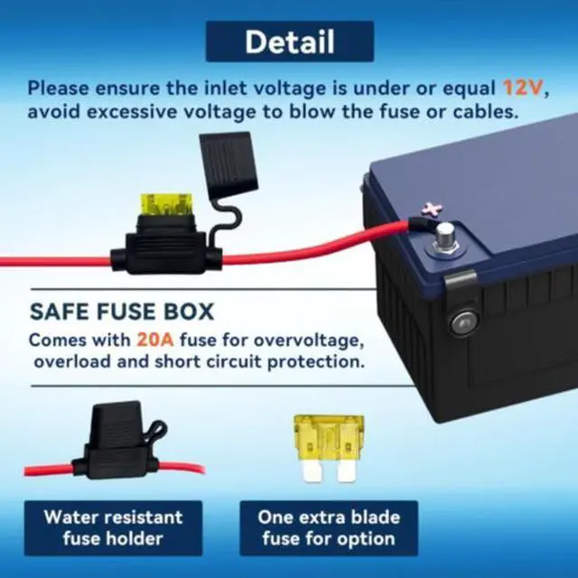 Alt view image 3 of 5 - Electric fan relay kit 12V 60A electric radiator cooling waterproof fan relay kit with thermostat