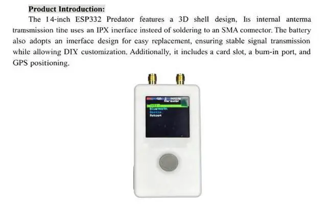 Alt view image 5 of 5 - ESP32 Marauder Mar-X-Auder Wireless Attack and Defense Tester - Testing for Secure Development