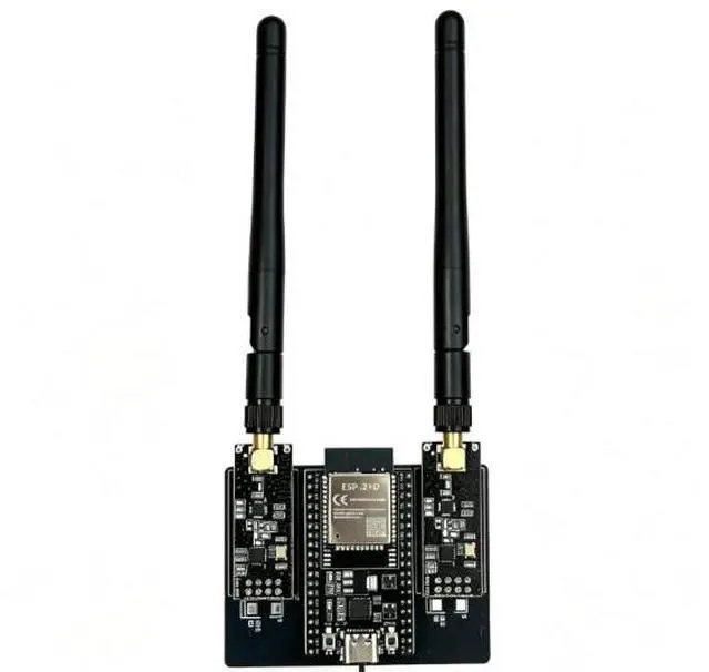 Main image of ESP32-DevKitC development board combined with NRF24L01 PA LNA module for 2.4G Bluetooth and WiFi connectivity