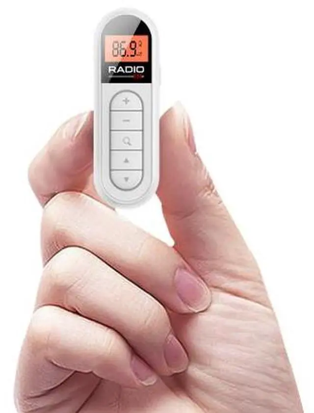 Main image of Rechargeable mini portable radio, small pocket-sized, compact, portable, for the elderly, with FM frequency band and back clip for meetings