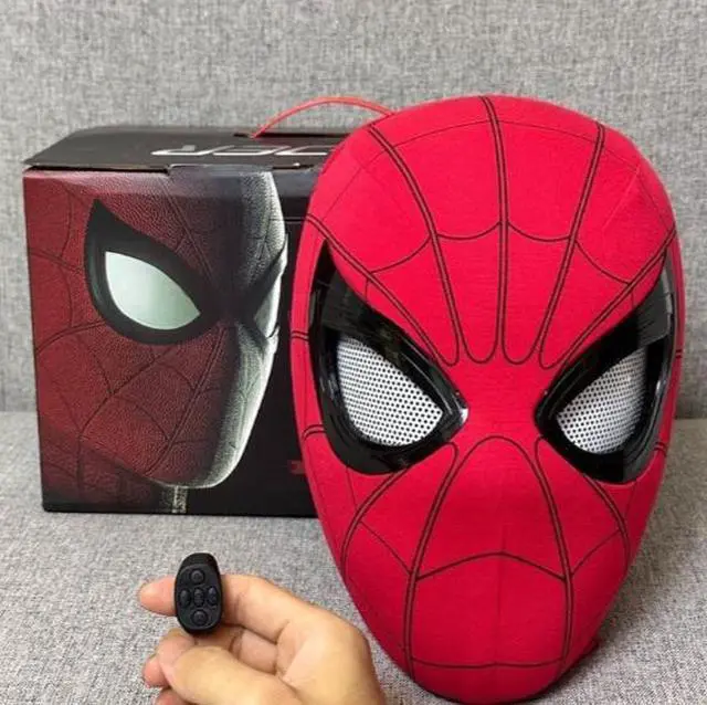 Alt view image 3 of 5 - Headgear with movable eyes, mask with electric function, fully automatic remote control, blinking and glowing feature, helmet mask, children's toy