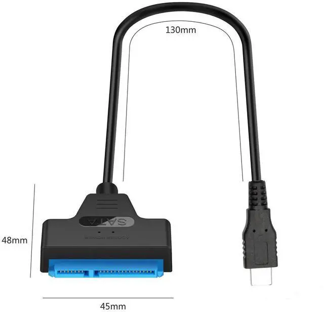 Alt view image 5 of 5 - USB 3.0 SATA 3 Cable Sata to USB 3.0 Adapter Up to 6 Gbps Support 2.5 Inches External HDD SSD Drive 22 Pin Sata III Cable To Type-c