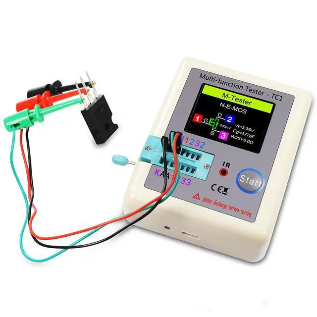 Alt view image 4 of 5 - Multifunctional transistor tester LCR-TC1 with full-color screen graphic display for ESR (resonance frequency) and capacitance measurement