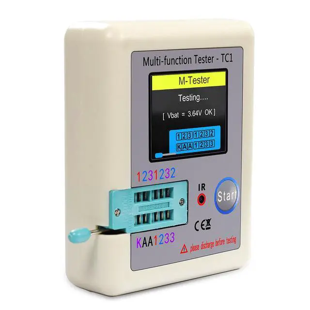 Alt view image 5 of 5 - Multifunctional transistor tester LCR-TC1 with full-color screen graphic display for ESR (resonance frequency) and capacitance measurement