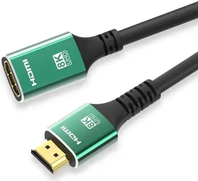 Alt view image 2 of 7 - Cable HDMI 2.1 Extension Cable Male to Female Ultra-HD UHD 8K 60hz 4K 120hz Cable 48Gbs with Audio & Ethernet HDMI Cord