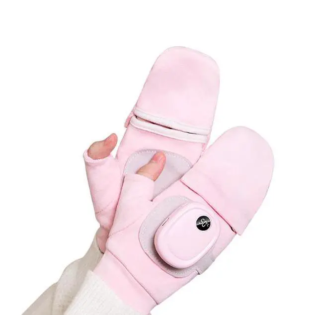 Alt view image 2 of 5 - Graphene heating gloves - Portable winter men's and women's cycling gloves for motorcycle warmth - Hand-held warming device - Baby-friendly blue