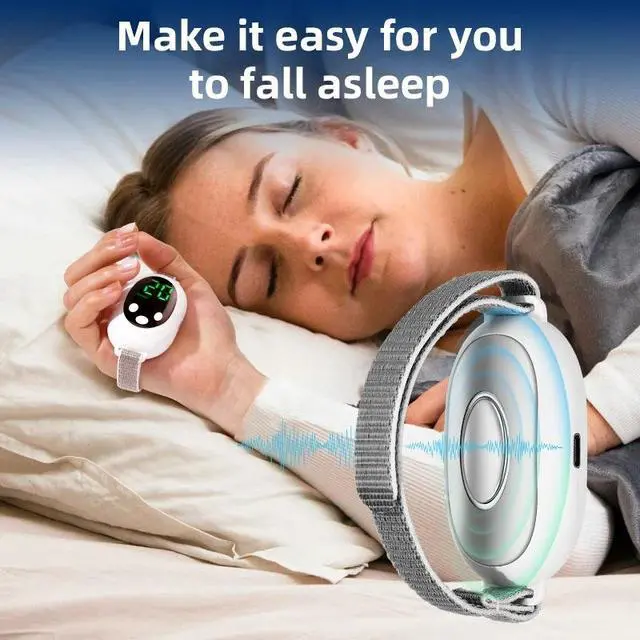 Alt view image 5 of 7 - Auxiliary instrument intelligent sleep aid device sleep monitor sleep calming sleep aid device hand-held sleep device HY61 Sleep Monitor - Emerald Green