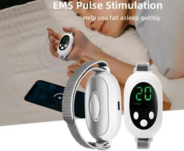 Alt view image 7 of 7 - Auxiliary instrument intelligent sleep aid device sleep monitor sleep calming sleep aid device hand-held sleep device HY61 Sleep Monitor - Emerald Green