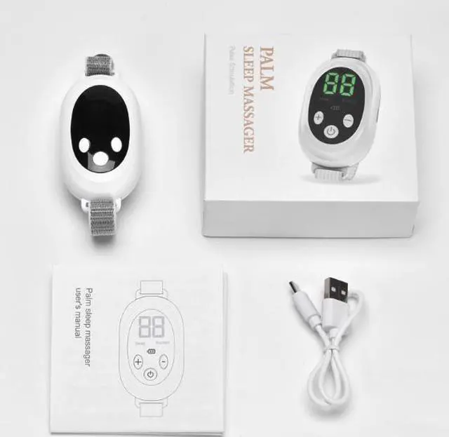 Alt view image 2 of 7 - Auxiliary instrument intelligent sleep aid device sleep monitor sleep calming sleep aid device hand-held sleep device HY61 Sleep Monitor - Emerald Green