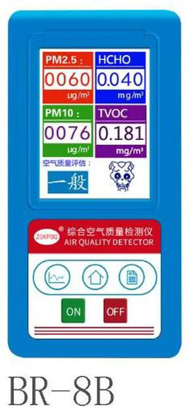 Main image of BR-8 Air Quality Detector, PM2.5 Tester, Formaldehyde Tester, Carbon Dioxide Tester