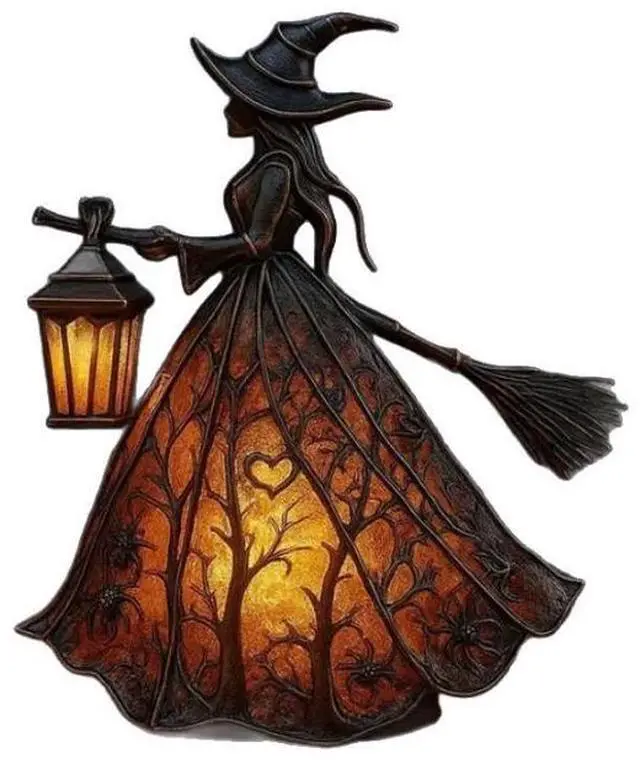 Main image of Halloween Witch Lamp - Witch Table Lamp for Halloween Decoration Set