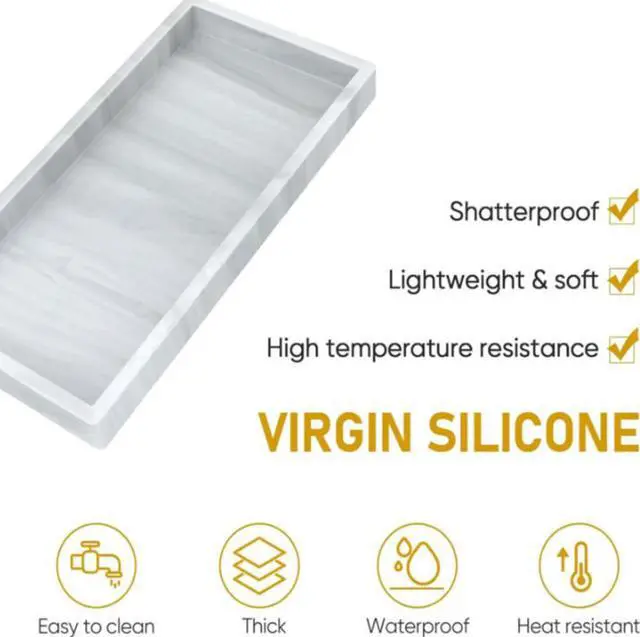 Alt view image 3 of 5 - Silicone aroma diffuser tray, washbasin storage, bathroom storage, marble storage, silicone decorative items, bathroom, toilet, home