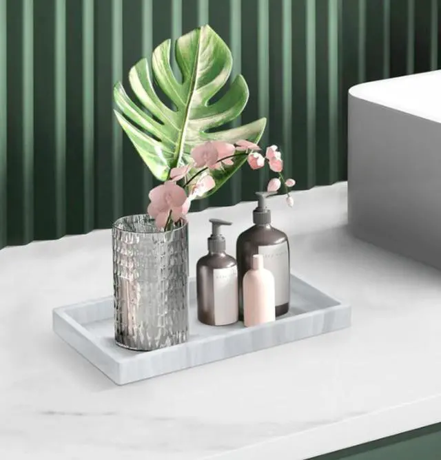 Alt view image 5 of 5 - Silicone aroma diffuser tray, washbasin storage, bathroom storage, marble storage, silicone decorative items, bathroom, toilet, home