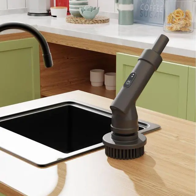 Alt view image 6 of 6 - Electric brush - extendable electric dish and sink scrubber for cleaning gaps in glass, kitchen cleaning brush, toilet and bathroom electric brush