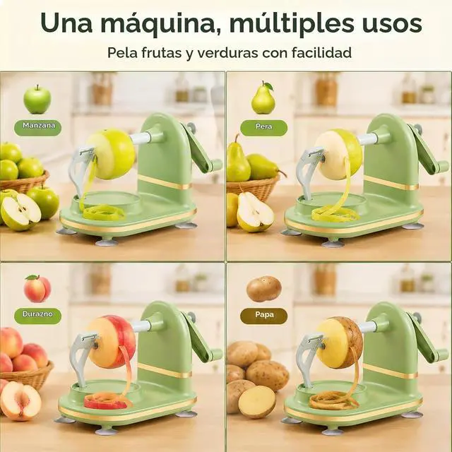 Alt view image 4 of 6 - Cortador pelador de manzana con 2 cuchillas para cocina casera