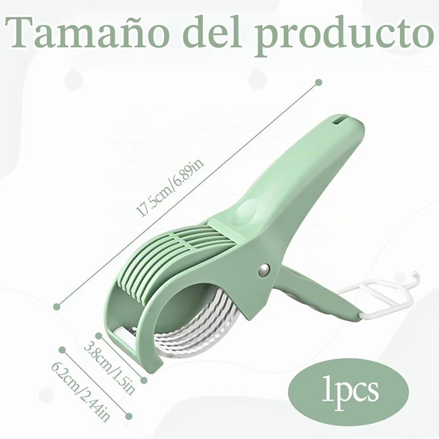 Alt view image 5 of 6 - Cortadora manual de alimentos, rebanadora multifuncional de plátano y cortador de verduras