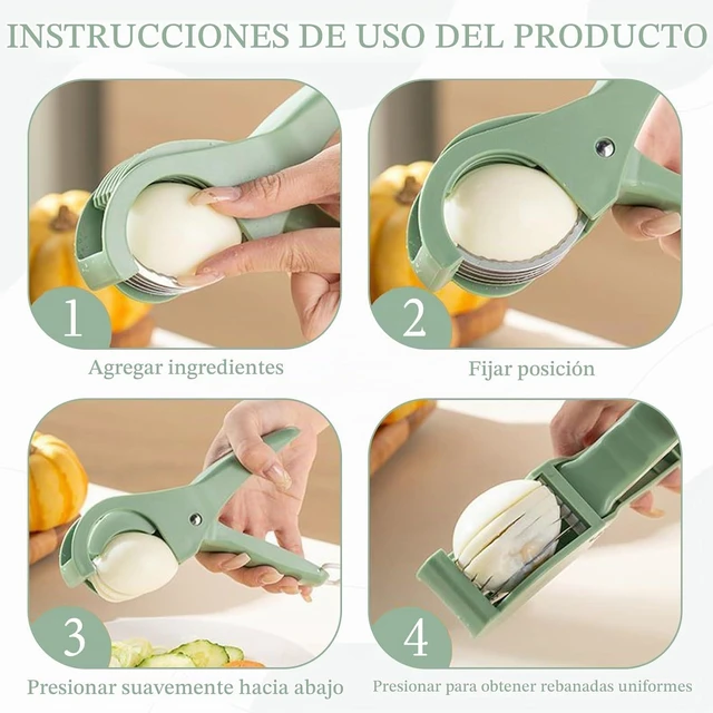 Alt view image 2 of 6 - Cortadora manual de alimentos, rebanadora multifuncional de plátano y cortador de verduras