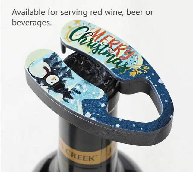 Alt view image 3 of 5 - Christmas snowman red wine paper cutter kitchen small tool wine bottle opener tin foil unsealing knife paper cutter