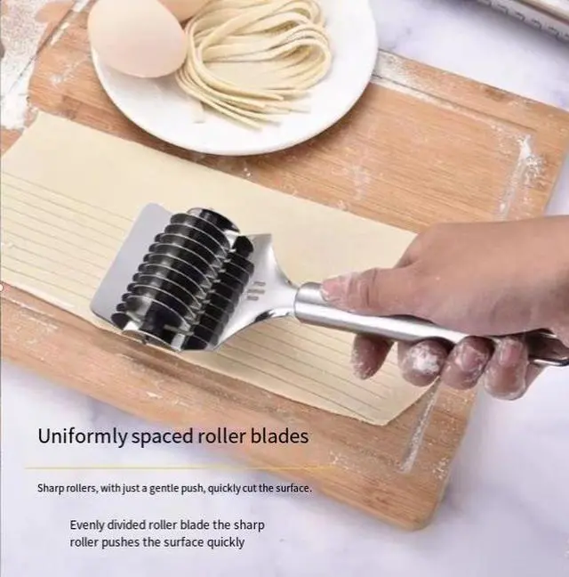 Alt view image 4 of 5 - Manual slicer - Home use noodle slicing meat sandwich cutter - Special slicing tool for layered pancakes - Noodle cutting knife--2pc