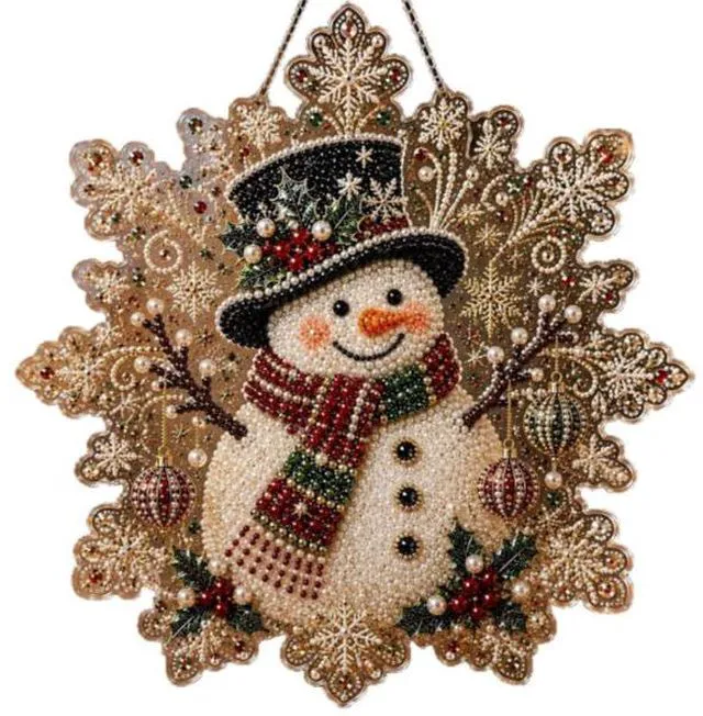 Main image of Premium Christmas Pearl Diam - 5D Diamond Painting Christmas Pendant B