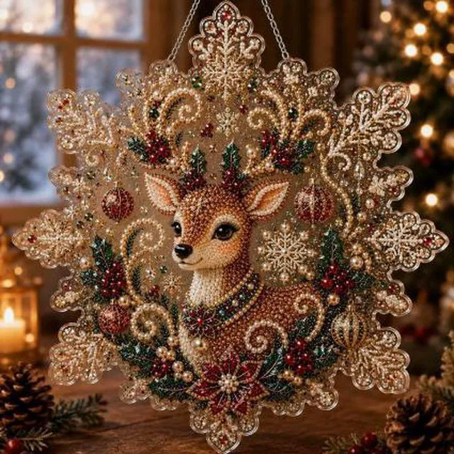 Main image of Premium Christmas Pearl Diam - 5D Diamond Painting Christmas Pendant C