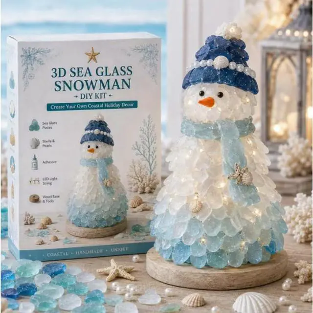 Main image of DIY 3D Sea Glass Art Kit3D Sea Glass Art Set - Coast and Christmas Collection B
