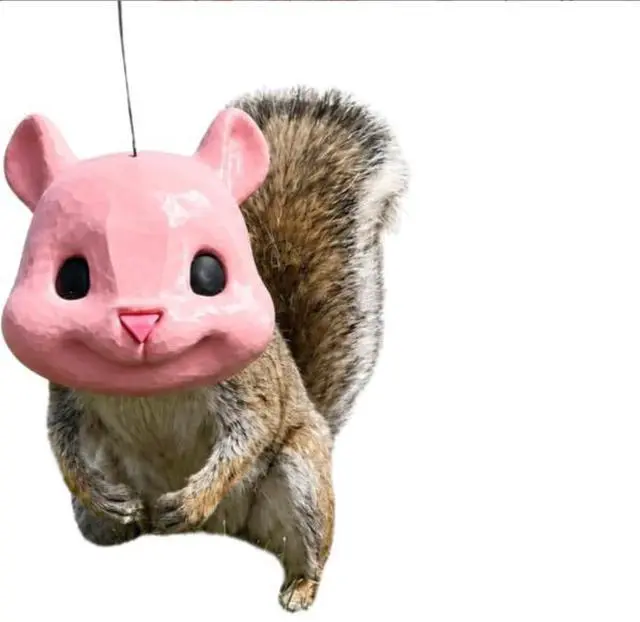 Main image of Squirrel Head Feeder - Hanging Animal Feeder with Plastic Construction