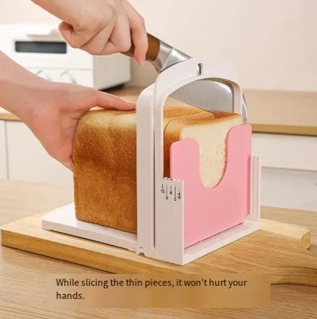 Alt view image 6 of 6 - Bread cutter, toasting slicer, sliced bread box, toasting slice baking machine, sliced storage rack