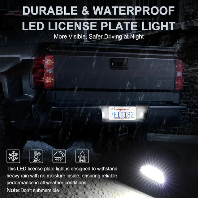 Alt view image 2 of 6 - Conjunto de luz LED para matrícula, luz de etiqueta para Chevy Silverado 1500 2500 3500 1999-2013, Tahoe, Suburban, compatible con GMC Sierra, Yukon XL, se adapta a Cadillac Escalade
