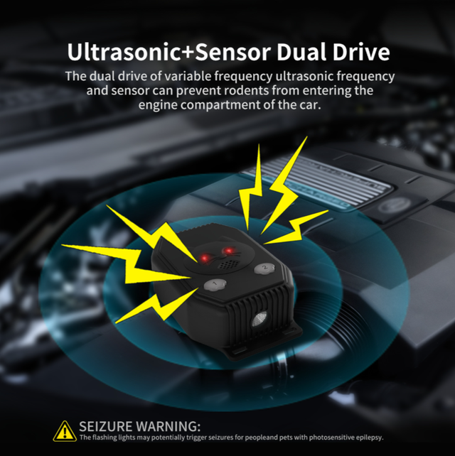 Alt view image 5 of 7 - New product: 5V/12V indoor and outdoor dual-purpose rodent repellent for cars. Engine compartment ultrasonic rodent repellent for cars. Rodent repellent device for cars.--SJZ109 Vehicle-mounted Batter