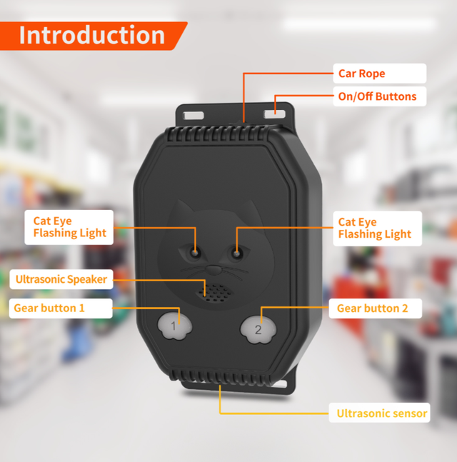 Alt view image 4 of 7 - New product: 5V/12V indoor and outdoor dual-purpose rodent repellent for cars. Engine compartment ultrasonic rodent repellent for cars. Rodent repellent device for cars.--SJZ109 Vehicle-mounted Batter