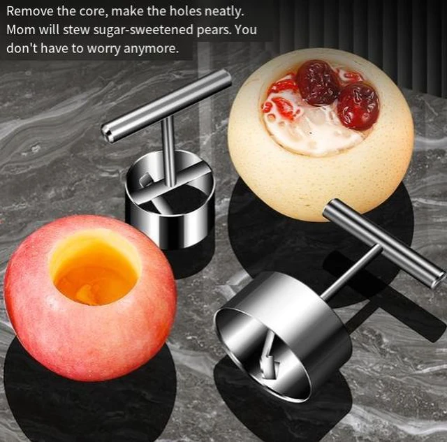 Alt view image 3 of 6 - 304 stainless steel fruit core remover for kitchen, pear stewing mold, snow pear core separator, apple core remover