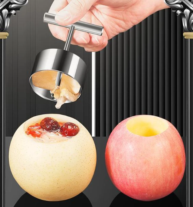 Alt view image 5 of 6 - 304 stainless steel fruit core remover for kitchen, pear stewing mold, snow pear core separator, apple core remover