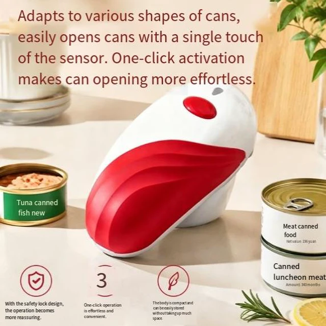 Alt view image 3 of 5 - Electric can opener automatic bottle opener household kitchen electric tool can opener