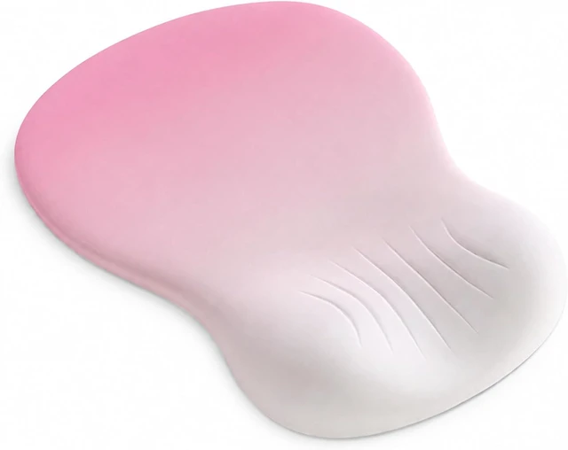 Main image of Ergonomic Wrist Rest Mouse Pad with Memory Foam -, Non-Slip Base, Soft & Comfortable Mouse Pad with Wrist Support for Computer, Laptop, Office & Gaming.,Gradient Pink