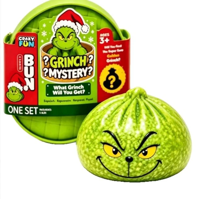 Main image of Grinch Christmas Edition Green-Haired Monster Green-Thumb Baozi Stress-Relieving Squeezing Fun Gift Blind Box Creative Simulation Ventilation Play Set