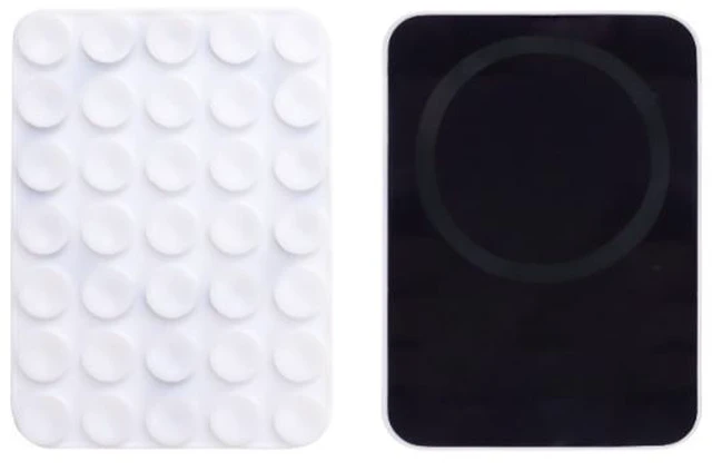 Main image of Silicone magnetic phone holder - Portable and movable selfie stand - Phone suction cup - Phone holder sticker white