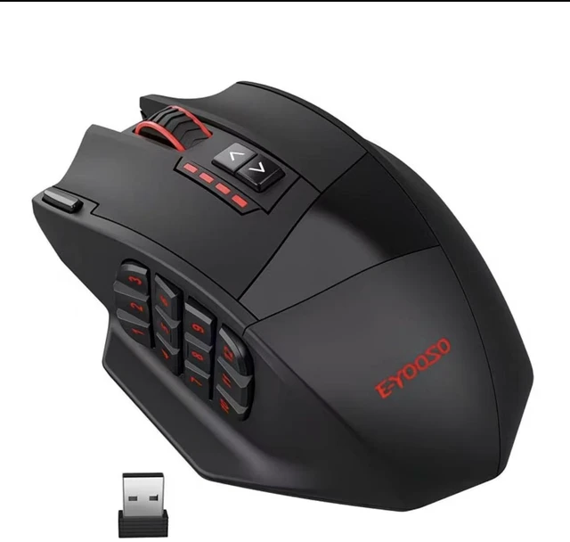 Main image of UtechSmart Venus Pro RGB Wireless MMO Gaming Mouse, 16,000 DPI Optical Sensor, 2.4 GHz Transmission Technology, Ergonomic Design, 16M Chroma RGB Lighting, 16 Programmable Buttons, Up to 70 Hours