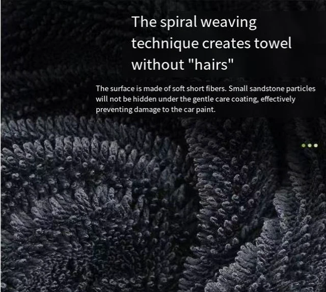 Alt view image 4 of 5 - Car cleaning towel - absorbs water without leaving marks - edge-sewn for car washing - special towel for single or double-sided use - small braided towel for absorbing water,Size:40*60