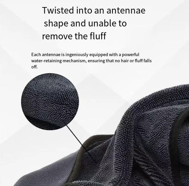 Alt view image 5 of 5 - Car cleaning towel - absorbs water without leaving marks - edge-sewn for car washing - special towel for single or double-sided use - small braided towel for absorbing water,Size:40*60