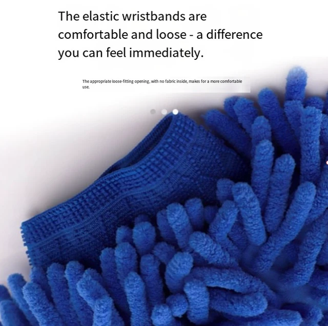 Alt view image 5 of 6 - Five-finger Snowyarn gloves are soft and won't damage the car paint. They are wash car tools featuring double-sided Snowyarn fabric and single-sided car polishing gloves. The factory is located here.