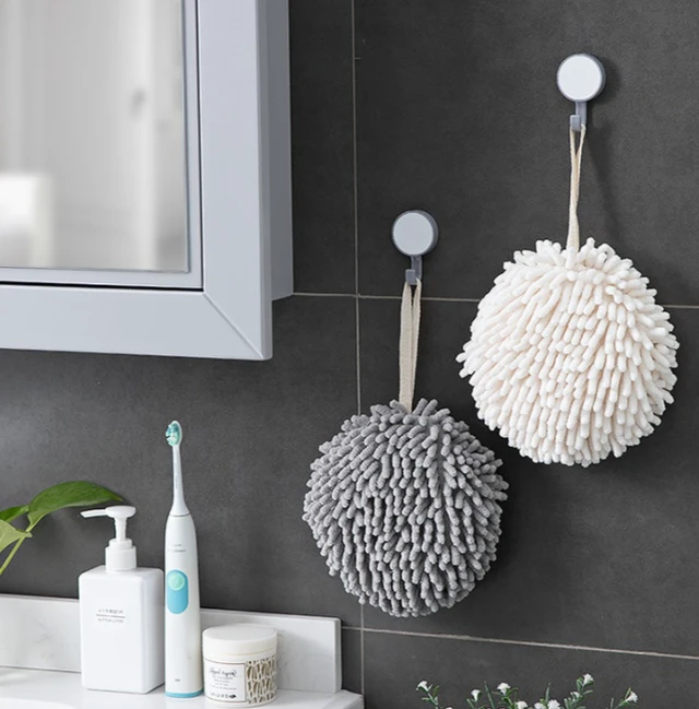 Alt view image 5 of 5 - Snowyliner Hanging Hand Towel - Creative Hand-Wiping Ball for Home Kitchen and Bathroom Use - Snowyliner Hand Towel