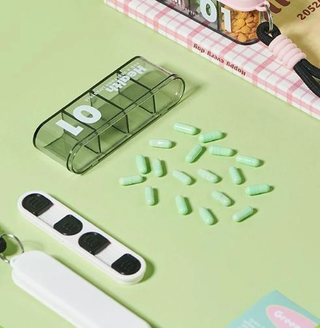 Alt view image 6 of 6 - New multi-compartment portable medicine box for travel - compact, sealed, dust-proof storage for easy portability.