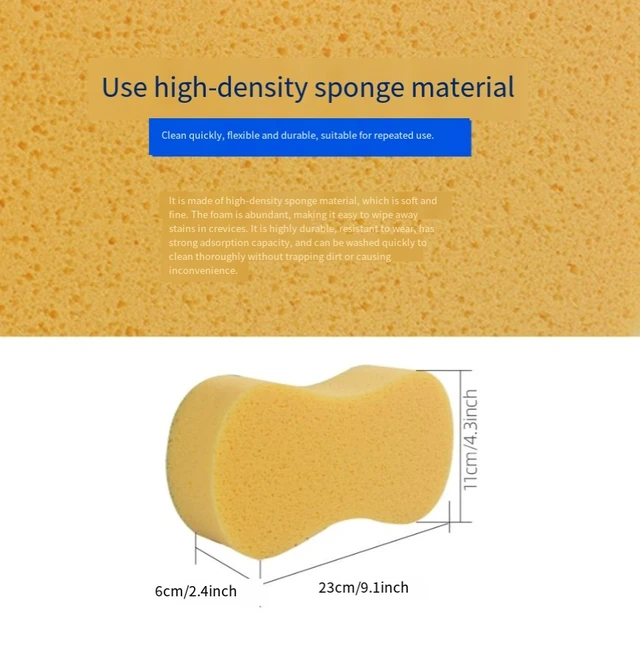 Alt view image 2 of 5 - High-density large-sized car wash sponge with strong cleaning power, flexible and durable - an excellent tool for car cleaning.