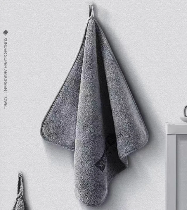 Alt view image 2 of 5 - Superfine fiber edge-wrapped car washing towel, letter-shaped car cleaning towel, water-absorbing towel that leaves no marks after use, special dry towel for car washing,Size:40*40cm