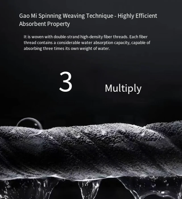 Alt view image 4 of 5 - Superfine fiber edge-wrapped car washing towel, letter-shaped car cleaning towel, water-absorbing towel that leaves no marks after use, special dry towel for car washing,Size:40*40cm