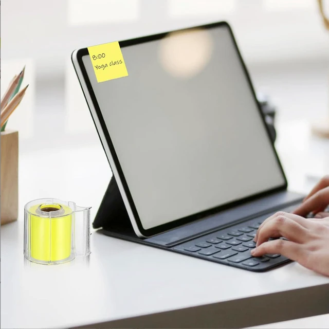 Alt view image 5 of 5 - Roll Sticky Notes with Dispenser Case, Tear-Off Self Stick Notes for Lists Labels Reminders