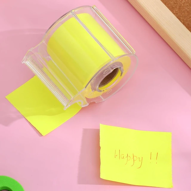 Alt view image 4 of 5 - Roll Sticky Notes with Dispenser Case, Tear-Off Self Stick Notes for Lists Labels Reminders