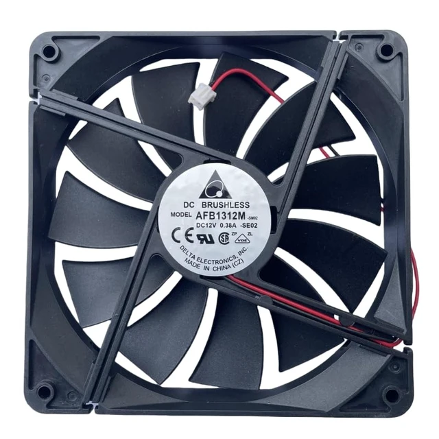 Alt view image 3 of 6 - AFB1312M 135x25x135mm 12V Server Fan 2-Pin Copper 3800RPM Computer PC Replacement Accessory Compatible Universal Durable Efficient Reliable Performance Quiet Long-Lasting Energy-Efficient Pr
